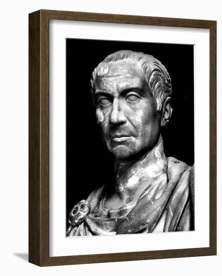 Head of Statue of Julius Caesar, Roman General and Statesman-null-Framed Photographic Print