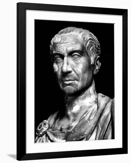 Head of Statue of Julius Caesar, Roman General and Statesman-null-Framed Photographic Print