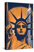 Head of Statue of Liberty-null-Stretched Canvas