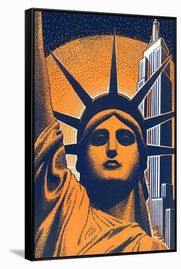 Head of Statue of Liberty-null-Framed Stretched Canvas