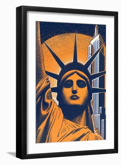 Head of Statue of Liberty-null-Framed Giclee Print