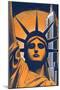 Head of Statue of Liberty-null-Mounted Giclee Print