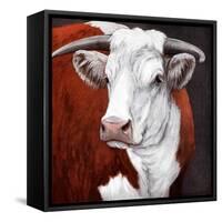 "Head of Steer,"September 22, 1923-Charles Bull-Framed Stretched Canvas