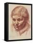 Head of the Artist's Mother, 1910 (Sanguine on Paper)-Mark Gertler-Framed Stretched Canvas