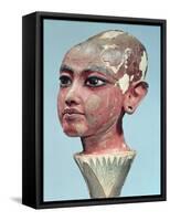 Head of the Child King Tutankhamun (circa 1370-52 BC) Emerging from a Lotus Flower-null-Framed Stretched Canvas