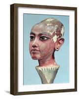 Head of the Child King Tutankhamun (circa 1370-52 BC) Emerging from a Lotus Flower-null-Framed Giclee Print