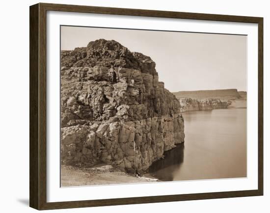 Head of the Dalles, Columbia River, Oregon, about 1883-Carleton Watkins-Framed Art Print