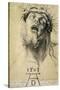 Head of the Dead Christ, 1503. Dramatic drawing of the dead Christ.-Albrecht Dürer-Stretched Canvas