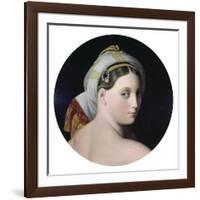 Head of the Grande Odalisque-Jean-Auguste-Dominique Ingres-Framed Art Print