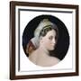 Head of the Grande Odalisque-Jean-Auguste-Dominique Ingres-Framed Art Print