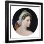 Head of the Grande Odalisque-Jean-Auguste-Dominique Ingres-Framed Art Print