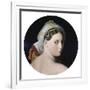 Head of the Grande Odalisque-Jean-Auguste-Dominique Ingres-Framed Art Print