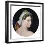 Head of the Grande Odalisque-Jean-Auguste-Dominique Ingres-Framed Art Print