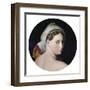 Head of the Grande Odalisque-Jean-Auguste-Dominique Ingres-Framed Art Print