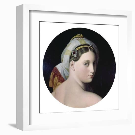 Head of the Grande Odalisque-Jean-Auguste-Dominique Ingres-Framed Art Print