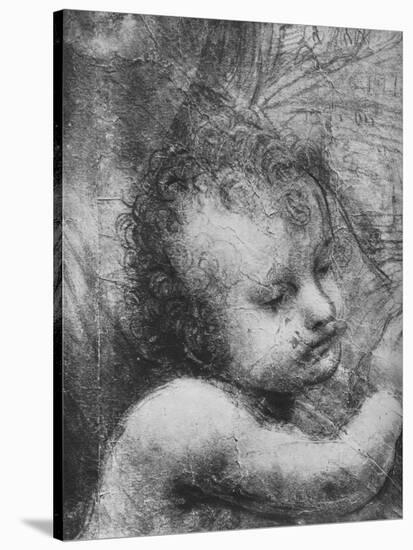 'Head of the Infant Jesus - Virgin and Child with St. Anne and Infant St. John', c1480 (1945)-Leonardo Da Vinci-Stretched Canvas