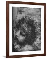 'Head of the Infant St. John - Virgin and Child with St. Anne and Infant St. John', c1480 (1945)-Leonardo Da Vinci-Framed Giclee Print