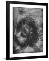 'Head of the Infant St. John - Virgin and Child with St. Anne and Infant St. John', c1480 (1945)-Leonardo Da Vinci-Framed Giclee Print