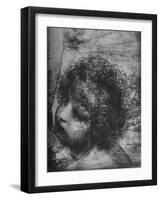 'Head of the Infant St. John - Virgin and Child with St. Anne and Infant St. John', c1480 (1945)-Leonardo Da Vinci-Framed Giclee Print