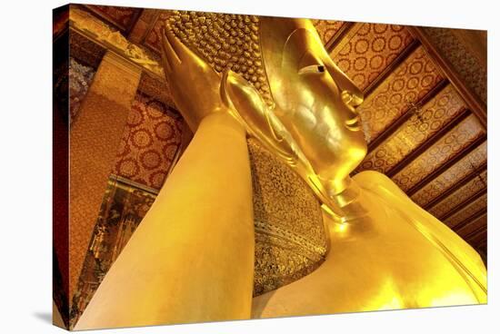 Head of the Large Reclining Buddha-Jean-Pierre De Mann-Stretched Canvas