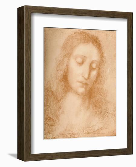 'Head of the Redeemer', c15th century, (1932)-Leonardo Da Vinci-Framed Giclee Print