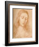 'Head of the Redeemer', c15th century, (1932)-Leonardo Da Vinci-Framed Giclee Print