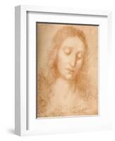 'Head of the Redeemer', c15th century, (1932)-Leonardo Da Vinci-Framed Giclee Print