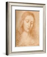 'Head of the Redeemer', c15th century, (1932)-Leonardo Da Vinci-Framed Giclee Print