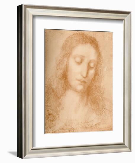 'Head of the Redeemer', c15th century, (1932)-Leonardo Da Vinci-Framed Giclee Print