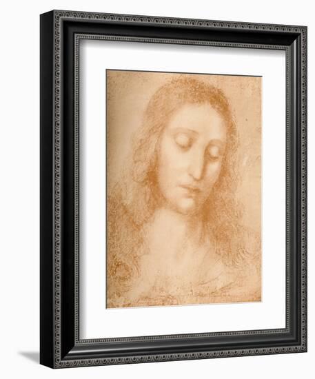 'Head of the Redeemer', c15th century, (1932)-Leonardo Da Vinci-Framed Giclee Print