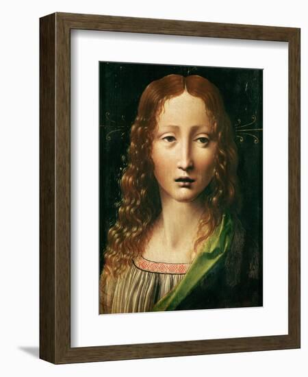 Head of the Saviour-Leonardo da Vinci-Framed Giclee Print