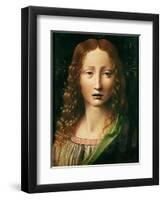 Head of the Saviour-Leonardo da Vinci-Framed Giclee Print