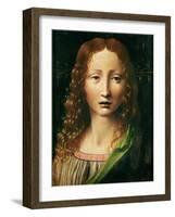 Head of the Saviour-Leonardo da Vinci-Framed Giclee Print