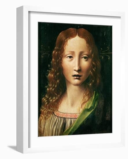 Head of the Saviour-Leonardo da Vinci-Framed Giclee Print