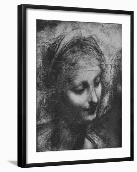 'Head of the Virgin - Virgin and Child with St. Anne and Infant St. John', c1480 (1945)-Leonardo Da Vinci-Framed Giclee Print