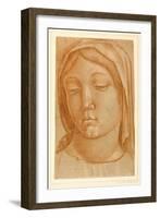 Head of the Virgin, with the Fingers of a Child's Hand on Her Right Shoulder-Cosimo Tura-Framed Giclee Print