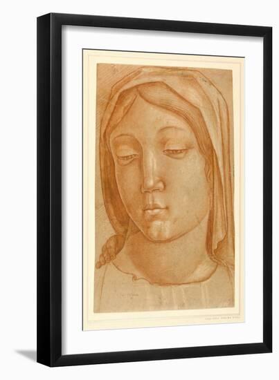 Head of the Virgin, with the Fingers of a Child's Hand on Her Right Shoulder-Cosimo Tura-Framed Giclee Print