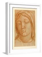 Head of the Virgin, with the Fingers of a Child's Hand on Her Right Shoulder-Cosimo Tura-Framed Giclee Print