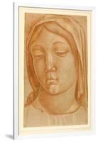 Head of the Virgin, with the Fingers of a Child's Hand on Her Right Shoulder-Cosimo Tura-Framed Giclee Print
