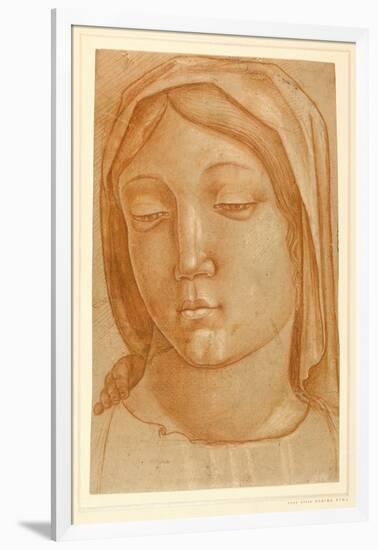 Head of the Virgin, with the Fingers of a Child's Hand on Her Right Shoulder-Cosimo Tura-Framed Giclee Print