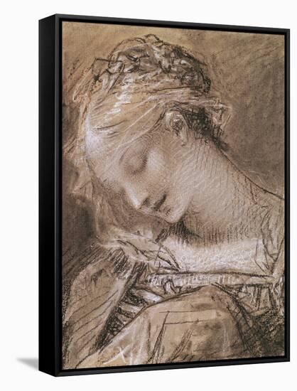 Head of the Virgin-Pierre-Paul Prud'hon-Framed Stretched Canvas