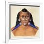 Head of the Warlike Tribe of Maxuruna-null-Framed Giclee Print