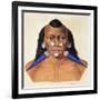 Head of the Warlike Tribe of Maxuruna-null-Framed Giclee Print