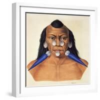 Head of the Warlike Tribe of Maxuruna-null-Framed Giclee Print