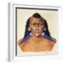 Head of the Warlike Tribe of Maxuruna-null-Framed Giclee Print