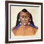 Head of the Warlike Tribe of Maxuruna-null-Framed Giclee Print