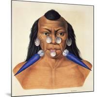 Head of the Warlike Tribe of Maxuruna-null-Mounted Giclee Print