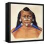 Head of the Warlike Tribe of Maxuruna-null-Framed Stretched Canvas