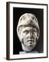 Head of Unconquered Alexander the Great, Hellenistic Statue in Pentelic Marble, Athens, Greece BC-null-Framed Giclee Print