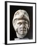 Head of Unconquered Alexander the Great, Hellenistic Statue in Pentelic Marble, Athens, Greece BC-null-Framed Giclee Print